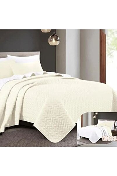 Reiashn Logan Plain Light Off-White Summer Double Compressed Bedspread