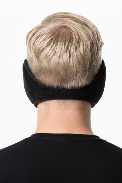 DeepSEA Black Fleece Neck Type Earmuffs – Cold-Proof, Unisex, Winter Ear Warmer 2617796