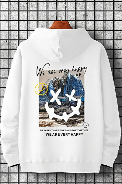 CLASSY.MODA 3 νήματα με κουκούλα , τσέπες καγκουρό, χαμογελαστό πρόσωπο πάνω ...