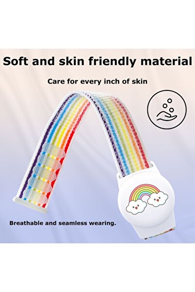 Inoshine Airtag Bracelet for Kids, Apple Air Tag Covers with Nylon Wristband, Airtag Holder Trackers Case