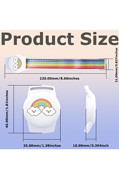 Inoshine Airtag Bracelet for Kids, Apple Air Tag Covers with Nylon Wristband, Airtag Holder Trackers Case