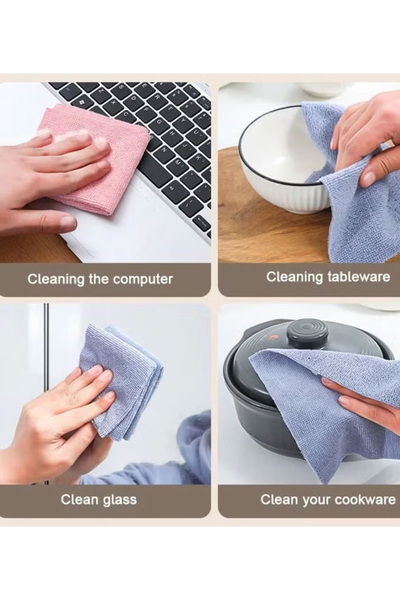 Generic Microfiber Towel, Absorbent Kitchen Cleaning Cloth, Non-Greasy Dish Cloth, Napkin