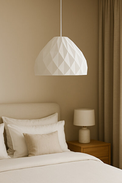 Limon 3D Desing Origami Desenli Tekli Sarkıt Modern Avize | Minimal Tasarım Y...