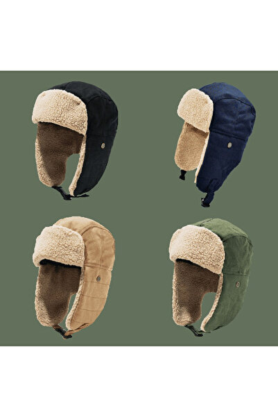 Nobrand unisex winter Korean style trendy ear-covering hat, Northeast warm cotton hat, pilot motorcycle hat