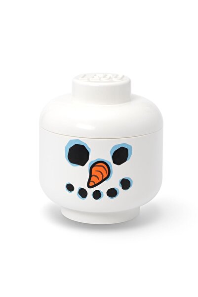 LEGO Cutie depozitare L καπάκι minifigurină - Om de zăpadă