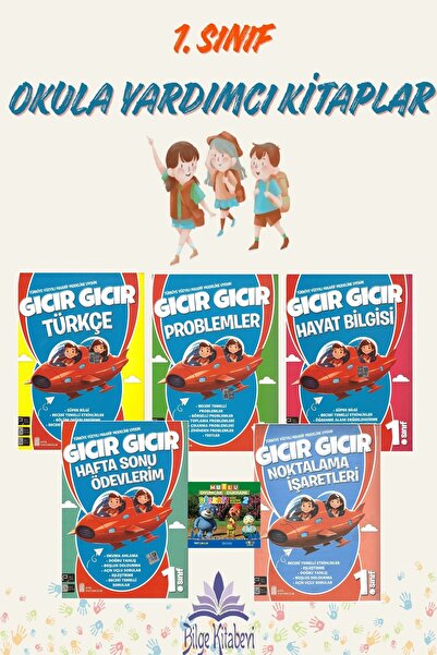 Ata Yayıncılık 1. Sınıf Maarif Modeli Gıcır Gıcır Türkçe+Problemler+Hayat Bil...