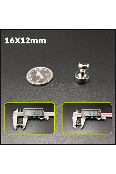 Choice 10 قطع D16x12mm 5/10/20 قطعة مغناطيس نيوديميوم فائق القوة دبابيس دفع مغناطيسية مصاصة دبوس إبهام فولاذي M