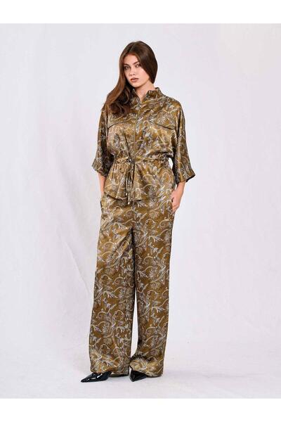 DOLCE QUEEN Satin Patterned Relax Fit Set