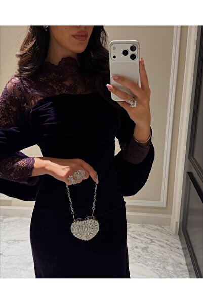 Rahibhdresses فستان سهرة مخمل ودانتيل فاخر