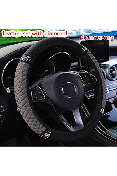 Choice غطاء عجلة قيادة سيارة PGMZ Gary بدون حلقة داخلية 37-38 سم من الجلد ثلا...