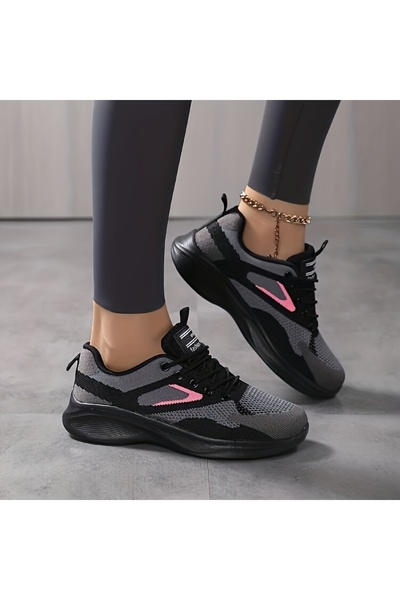 SOSENFER Kadın koşu ayakkabısı. Rahat hafif koşu ayakkabısı, moda bağlı spor rahat ayakkabı kadın