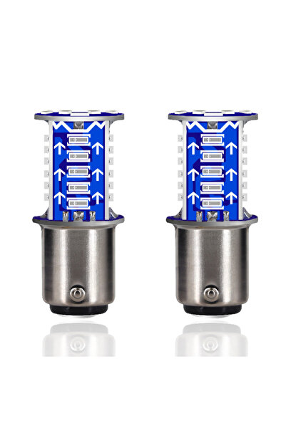 Choice3 أزرق قطعتان من BLALION قطعتان من مصباح الفرامل الوامض LED 1157 BAY15D...