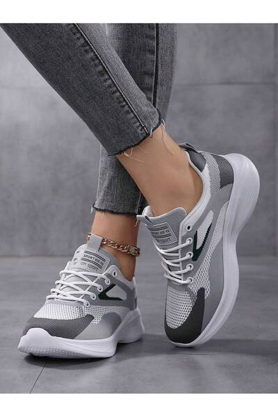 SOSENFER Kadın koşu ayakkabısı. Rahat hafif koşu ayakkabısı, moda bağlı spor rahat ayakkabı kadın