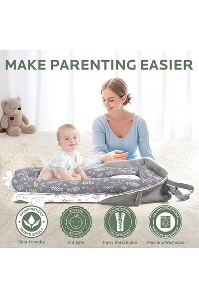 Hibobi Premium Store-Style Foldable & Washable Infant & Toddler Outdoor Travel Bed Crib