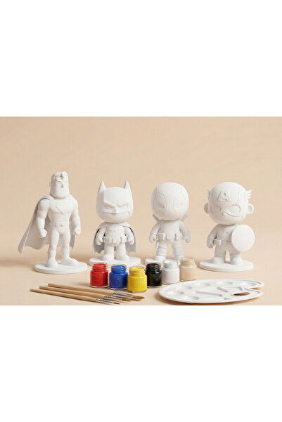 PikselEv Süper Kahraman Çocuk Boyama Seti Dörtlü