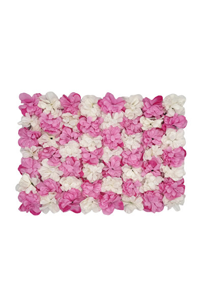 Ruyidecor Perete artificial trandafiri culoare roz 60x40 Perete artificial tr...