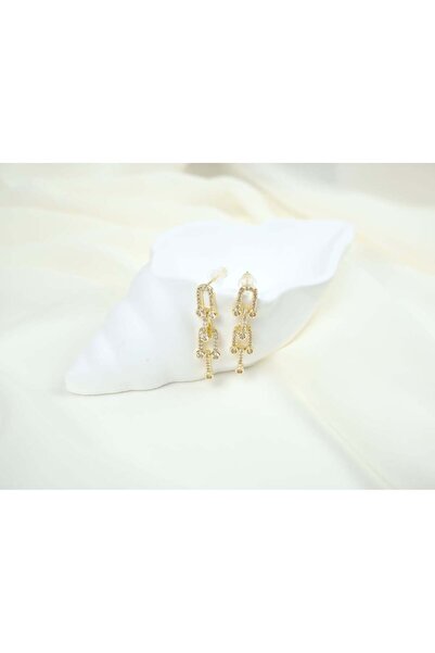 ATELİER TUĞBA Kp067 Shiny Chain Earrings