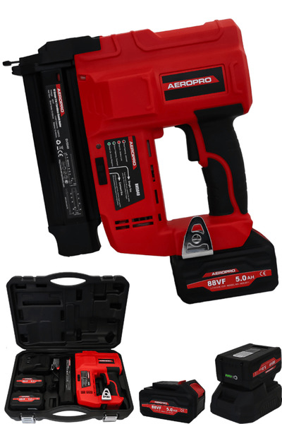 Aeropro ADN-ZC-0005 Şarjlı Zımba Çakma Tabancası 88VF 5Ah Çift Akülü