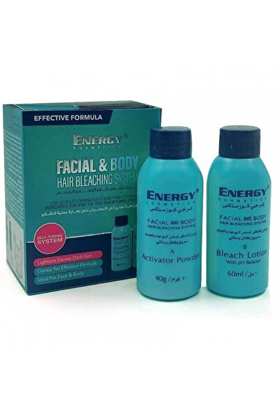 EnergySoft كريم تبييض سريع وفعال لشعر الوجه والجسم، مثالي 60 مل/40 جم