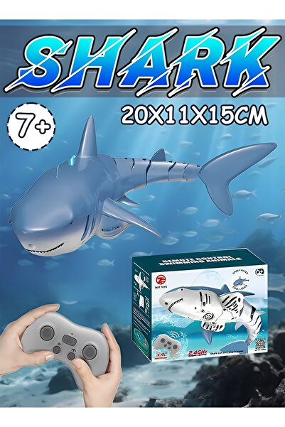 Generic لعبة سمكة قرش للتحكم عن بعد في حوض السباحة وحوض الاستحمام - لعبة مائي...