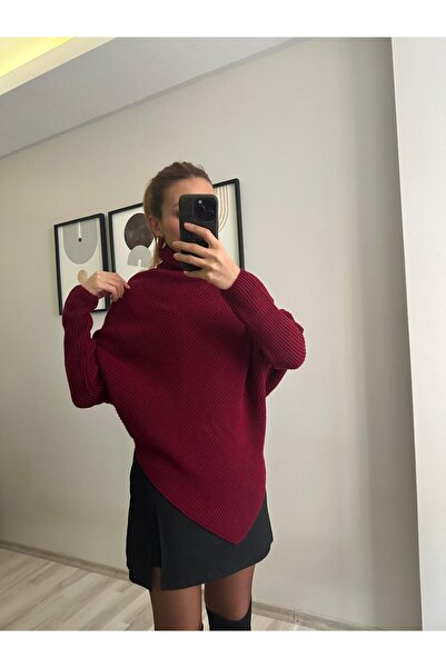 TB Butik Turtleneck Batwing Sleeve Knitwear Poncho