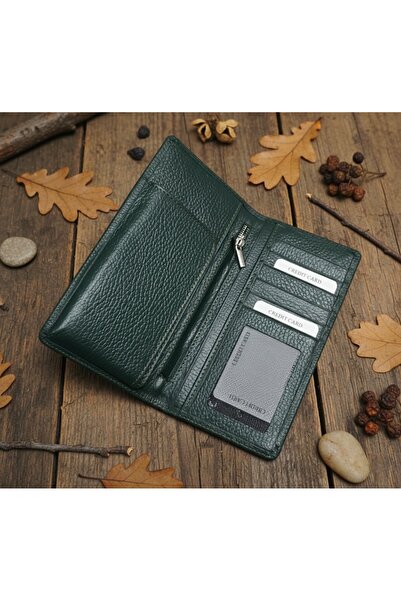 PASSTELL %100 Hakiki Deri Unisex Telefon Koymalı Cüzdan El Portföyü