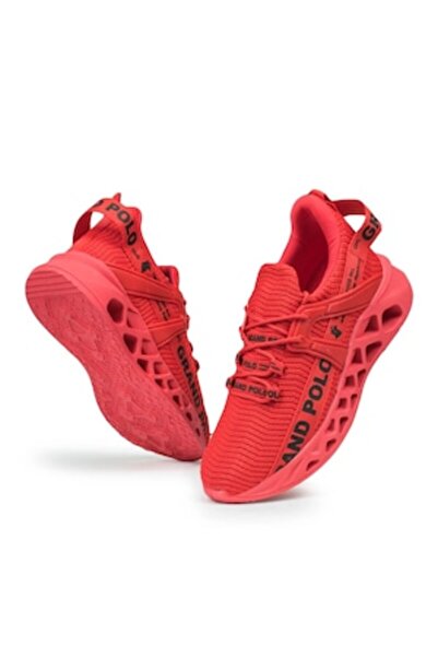 Grand Polo Club Men's Sneakers, Textile, Model 329450, Red, EU 42