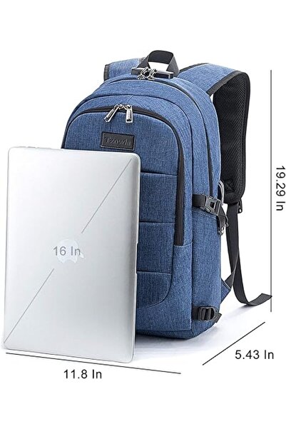 Tzowla Laptop Travel Backpack - Water Resistant Anti-Theft, Fits up to 15.6"