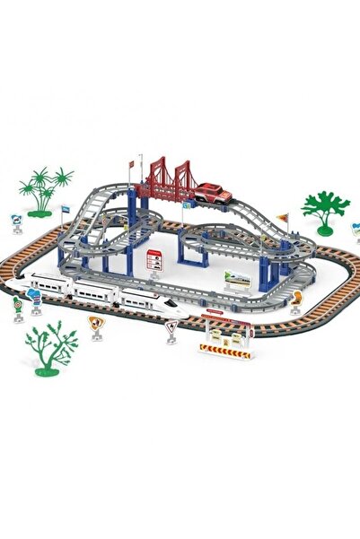 PROCART Șină cu vagon și tren de viteză, 108 piese, 3 ani+