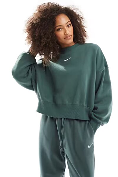 Nike Sportswear Essantial Collection Oversize Cut Green Women's Sweatshrit