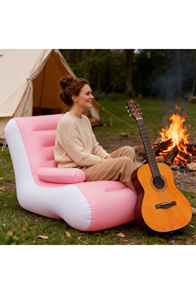 Generic 1pc S-shaped reclining sofa with plush PVC inflatable outdoor lounge ...