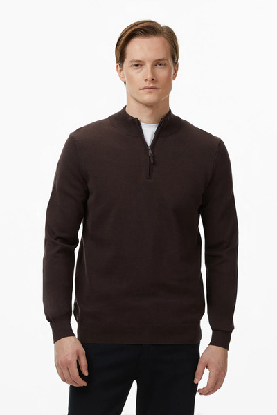 Nautica Men's Brown Classic Fit Sweater