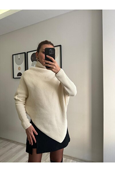 TB Butik Turtleneck Batwing Sleeve Knitwear Poncho