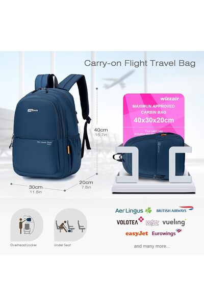 SPAHER 25L Travel Backpack 40x30x20 Wizz Air Cabin Waterproof Daypack