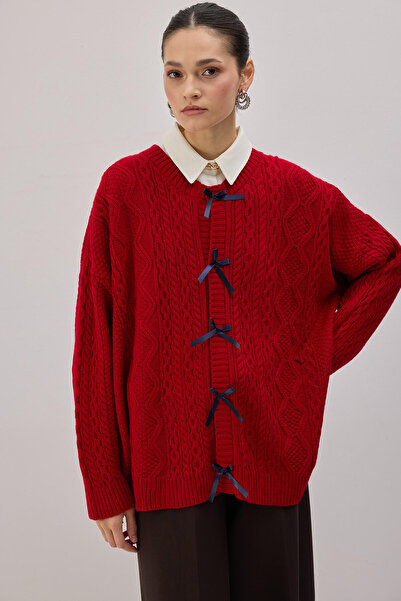 Touché Privé Tricot Cardigan with Bow Detail