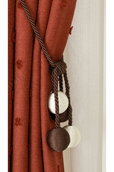 cheap's home Lüks 4 Toplu İp Sarım Tavandan Asmalı Toplama Perde Aksesuarı (Braçol)