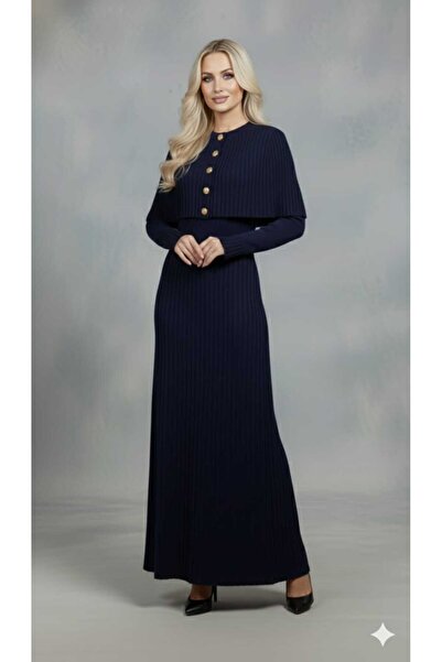 newmisal Women's Caped Plied Tricot Dress