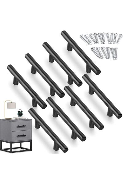 OEM Furniture knob-s and handles, 8 PCS T-Bar Stick Kitchen Door Pulls with Screws (150MM), 96mm