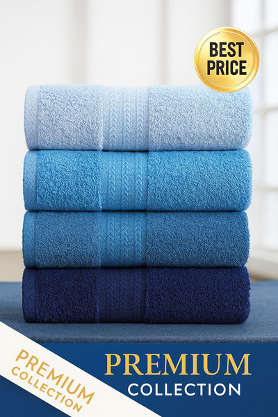 Formeya 4-teiliges Set aus Baumwollhandtüchern und Gesichtstüchern, 50 x 85 cm – 4 Handtücher