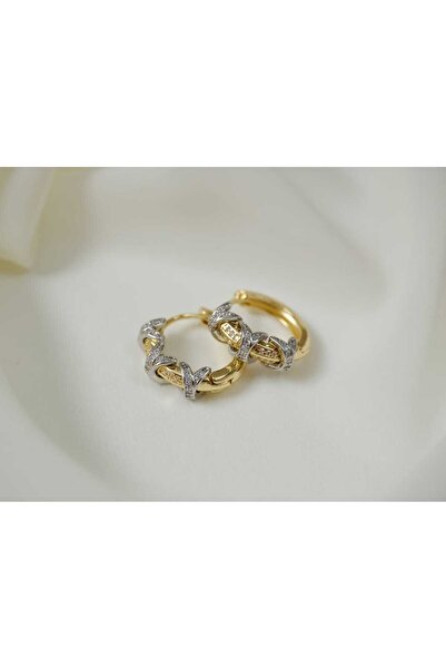 ATELİER TUĞBA أقراط KP078 ذات التألق المتقاطع