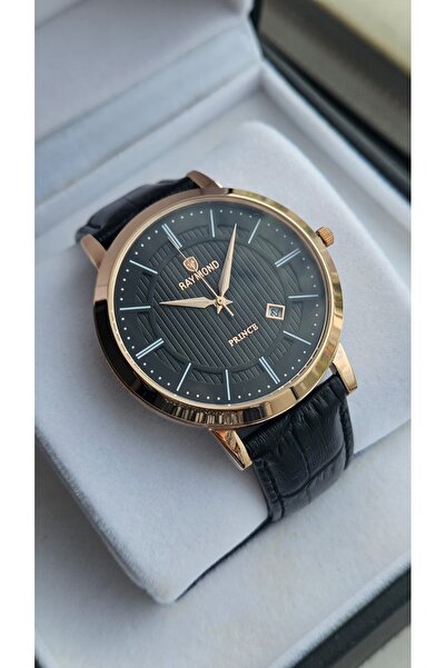 Raymond Rym-4735 Quartz Classic Men's Watch - 2 Years Warranty Rose-Black