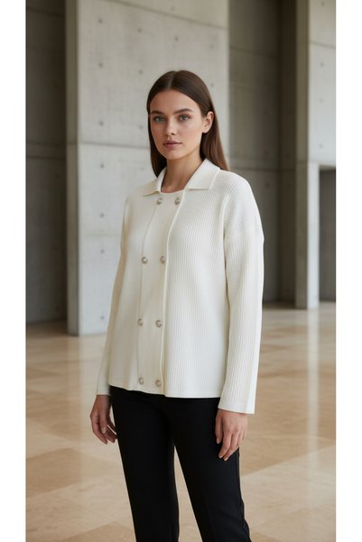 Rossida Bone Color Cardigan