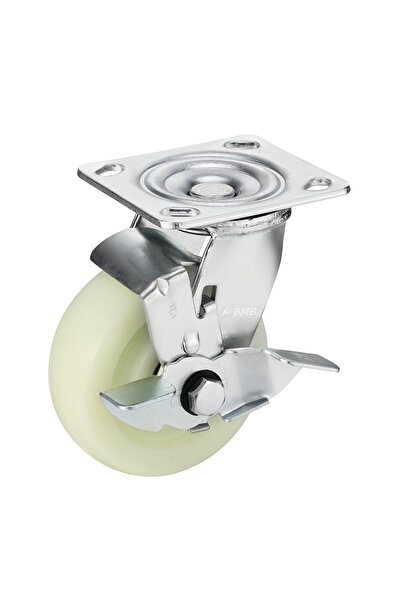 Lawazim عجلة دوارة متينة من بي إم بي مقاس 5 بوصات مزودة بفرامل - حمولة 300 كج...