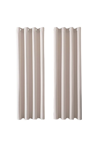MRTREES Thermal Blackout Curtains Eyelet Design 225x140cm Set of 2 – Beige Cream