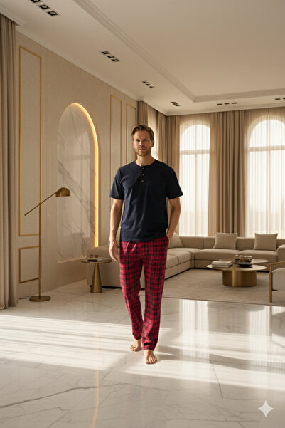 KLY New Season 2026 Men's Midi Collar Luxury Design Pajama Set