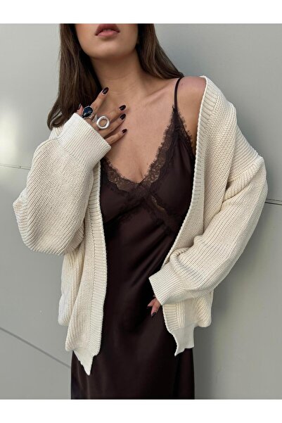 minaaise Women's Stone Cardigan Oversized Open Front 30055