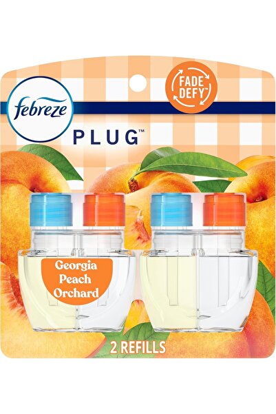 Febreze Plug In Air Freshener Scented Oil Refill, Georgia Peach Orchard, 2 Refills