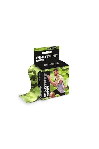 PinoTape Bandă kinesiologică Pro Sport, maro, raion, 5 cm x 5 m