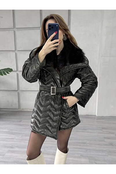 Coral Petek Dikişli Rugan Mont 6167 Haki