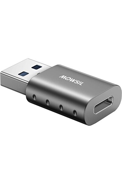 MOWSIL USB 3.0 to USB-C Adapter (USB-A to USB-C), Zinc Alloy, 5Gbps, Plug and Play